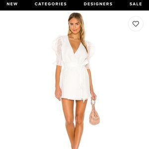 White wrap dress